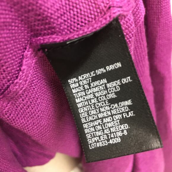 Worthington V Neck Hi Low Sweater Lavender Large - Picture 12 of 15